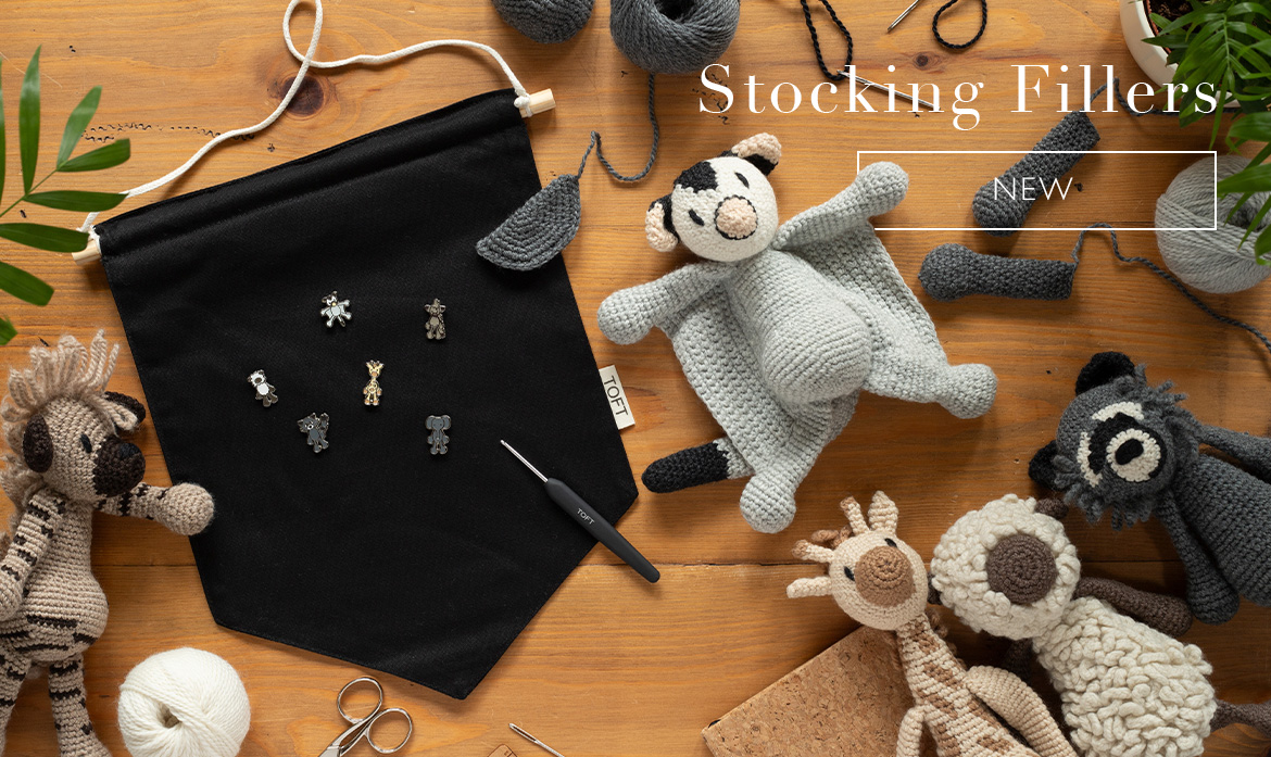 Stocking fillers display pennant pin badges toft